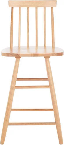 Vista 10 de Safavieh Home Collection May Farmhouse - Taburete de madera maciza con husillo negro de 25 pulgadas