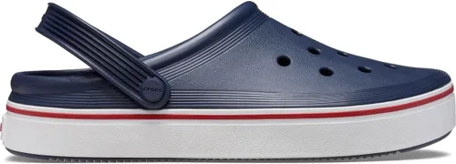 Vista 3 de Crocs Zuecos unisex para adultos con plataforma fuera de la cancha Azul marino