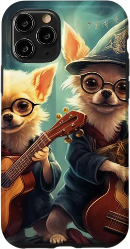 Vista 27 de iPhone 16 Chihuahua Mago Guitarristas, Chihuahua Dog, Estuche Guitarrista Mágico