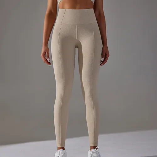 Vista 3 de Pantalones de yoga para mujer, de longitud alta, cintura alta, levantamiento de cadera, pantalones de yoga ajustados, pantalones de yoga