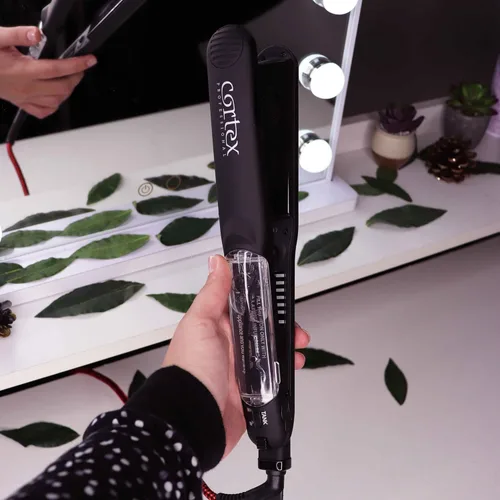 Vista 6 de Cortex Professional Plancha plana para cabello de 1.25 pulgadas de cerámica premium de infusión de argán - Planchas de cabello