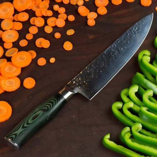 Vista 4 de Chef Craft German Elite - Cuchillo de chef de 8 pulgadas, hoja de 12 pulgadas de largo, acero inoxidable/negro