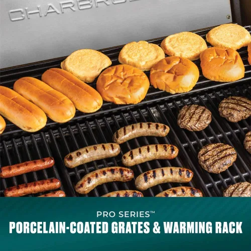 Vista 8 de Charbroil Serie Pro con Tecnología Infrarroja Amplifire: Asador a Gas Propano de 2 Quemadores con Gabinete y Plancha, Negro - 463676724