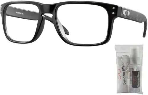 Vista 2 de Oakley Holbrook - Lentes cuadrados OX8156 para hombre + paquete con kit de lentes de cortesía de diseñador iWear