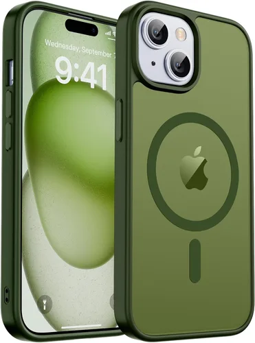 Vista 39 de zapica Funda magnética para iPhone Air, con protector de pantalla de vidrio templado, compatible con MagSafe, translúcida mate, a prueba de golpes