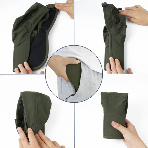 Vista 5 de GADIEMKENSD Sombrero plegable para hombre de ala larga con protección solar UPF 50+