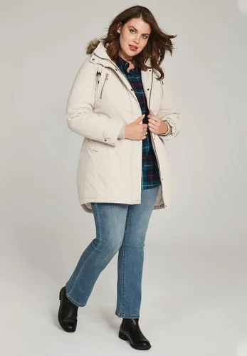 Vista 7 de Ellos Abrigo parka acampanado moderno de talla grande para mujer