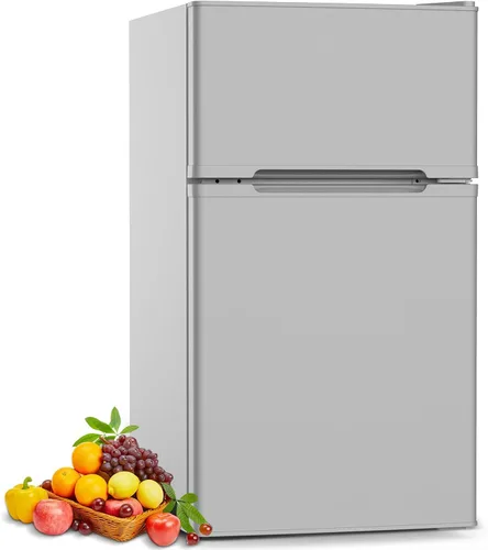 Vista 11 de COWSAR Refrigerador de 3.2 pies cúbicos con congelador, refrigerador compacto con 2 puertas