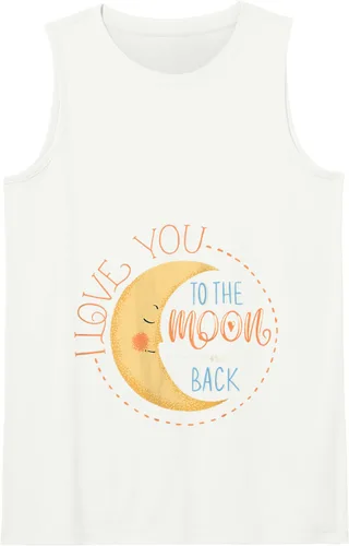 Vista 16 de Camiseta con texto en inglés "I Love You To the Moon And Back Tank Top Negro