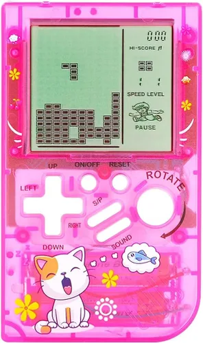 Vista 10 de CZT Máquina de juego de bloques transparentes, 23 juegos incorporados, consola de juegos retro para niños, dispositivo de juego para estudiantes