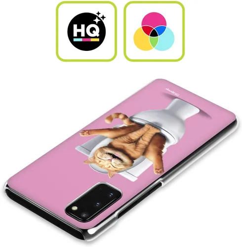 Vista 2 de Head Case Designs P.D. Moreno Cat WC Furry Fun Artwork - Carcasa rígida con licencia oficial compatible con Samsung Galaxy S20 FE / 5G WC para gatos