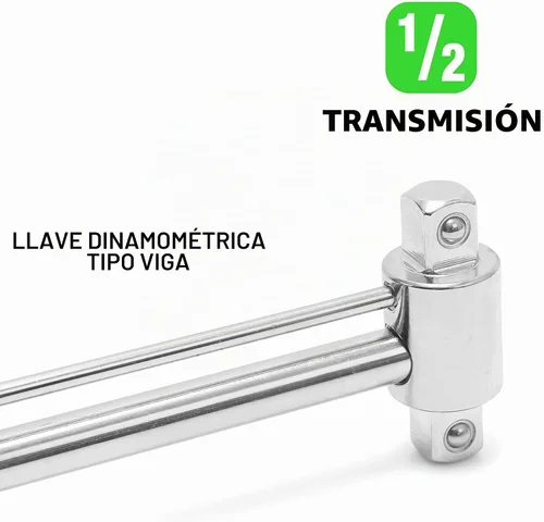 Vista 3 de OEMTOOLS 79-140 Llave dinamométrica de 1/2, estilo de haz, escala dual de 0 a 150 pies/libra b, medidor Newton y libra de pulgada, para automóviles