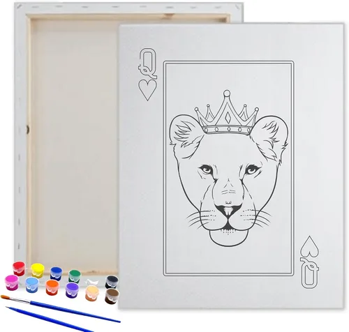 Vista 3 de Essenburg Kit de pintura de lienzo predibujado Fiesta de pintura y sorbo para adolescentes, niños y adultos Actividad nocturna de pareja