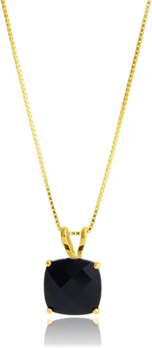 Vista 31 de MAX + STONE Cushion Cut Gemstone Necklace 8mm Solitaire Birthstone Necklace for Women Gemstone Pendant Necklaces with 18 inch Box Chain