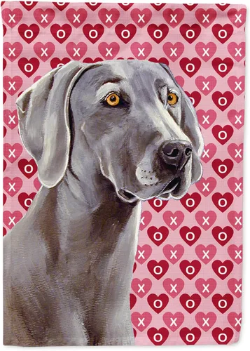 Vista 39 de Caroline's Treasures SS4484GF Bandera de jardín con diseño de bulldog inglés y corazones para el Día de San Valentín, bandera decorativa para patio