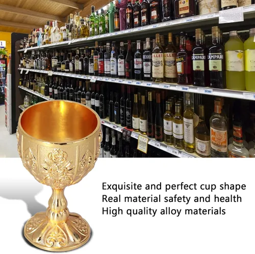 Vista 5 de Estink Copa de vino vintage, paquete de 2 copas de vino europeas de 1.7 x 2.7 pulgadas (1.0 fl oz), adornos retro para fiestas, bodas, viajes