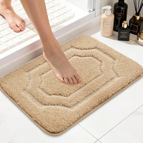 Vista 17 de BEQHAUSE Alfombra de Baño-Antideslizante-Tapete de Baño-Suave y Absorbente-Tapete de Ducha-Tapetes de Baño de Poliéster para Baño Lavables a Máquina