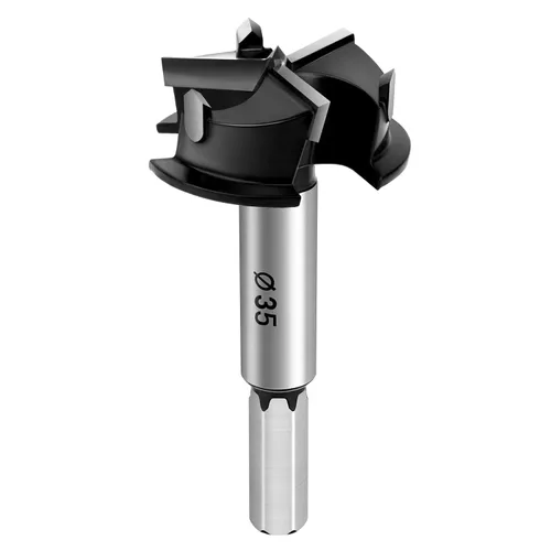 Vista 9 de Forstner Broca Forstner con punta de carburo de 1 pulgada para madera dura, sierra de agujero de perforación de madera, herramienta cortadora