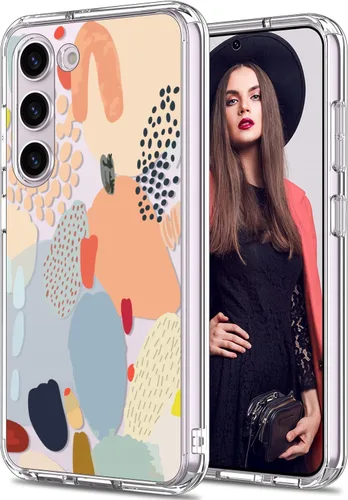 Vista 16 de ICEDIO Funda protectora duradera para Samsung Galaxy S23 Plus, ajuste delgado, transparente, con diseños de moda para niñas y mujeres, funda