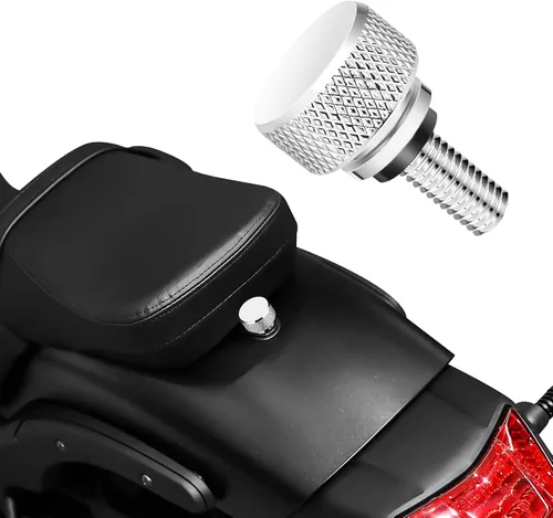 Vista 8 de Zufoty - Tornillo de asiento trasero cromado, tornillo de asiento de acero inoxidable de montaje rápido 1/4"-20 para Harley Davidson Touring