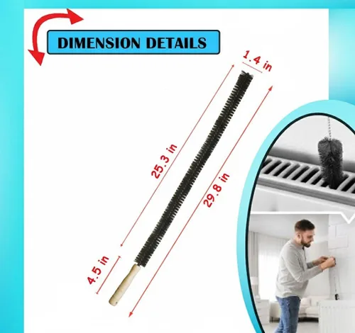Vista 14 de Kit limpiador de ventilación para secadora de ropa con cepillo de fijación de manguera de vacío, removedor de pelusas, manguera de vacío