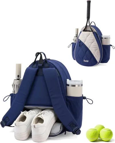 Vista 11 de Mochila de tenis Sucipi para mujeres y hombres, mochila para raquetas de tenis resistente al agua y lavable a máquina, bolsa deportiva ligera