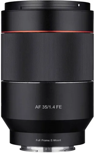 Vista 2 de Samyang SYIO3514-E AF 1.378 in f1.4 Lente de marco completo para cámaras Sony E/FE Mount - Enfoque automático, gran angular, apertura rápida F1.4