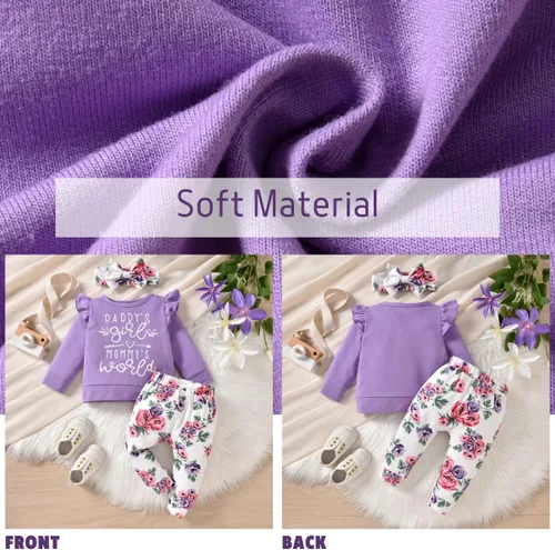 Vista 5 de Aalizzwell Traje de otoño e invierno para bebés de 0 a 24 meses