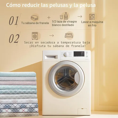 Vista 6 de Sleep Philosophy - True North - Juego de sábanas de franela, 100% de algodón, cómodo, bonito y muy suave, con bolsillo elástico que se adapta a