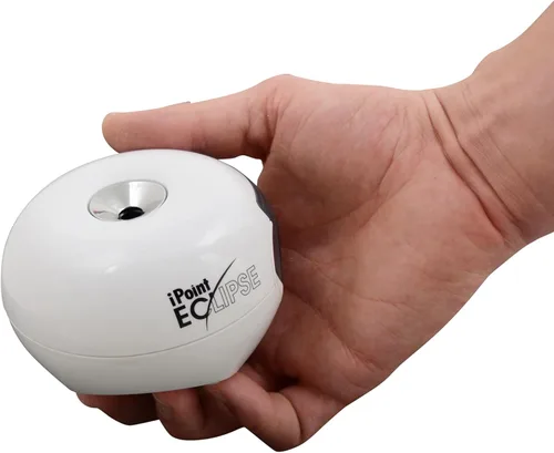 Vista 7 de Westcott iPoint Eclipse - Sacapuntas de batería, tecnología única de dos cuchillas, depósito EZ-View, requiere 4 pilas AA, blanco, para el hogar