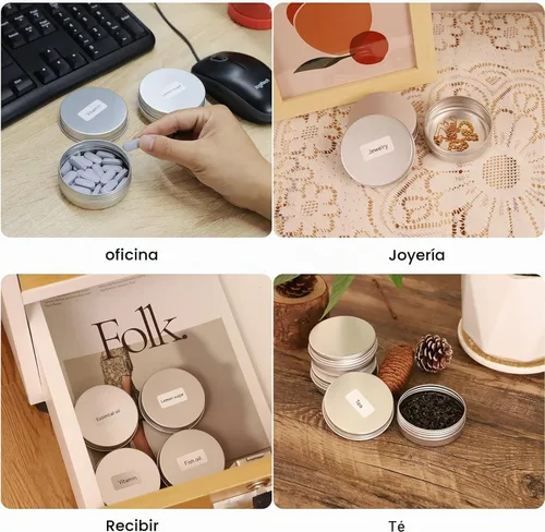 Vista 5 de OBKJJ 48 latas redondas de aluminio con tapa, latas de metal de 2 onzas, recipientes para velas de alimentos con tapas de rosca para manualidades