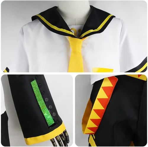 Vista 4 de Disfraz de cosplay de anime, traje de uniforme de cosplay de anime, peluca de Halloween para hombres