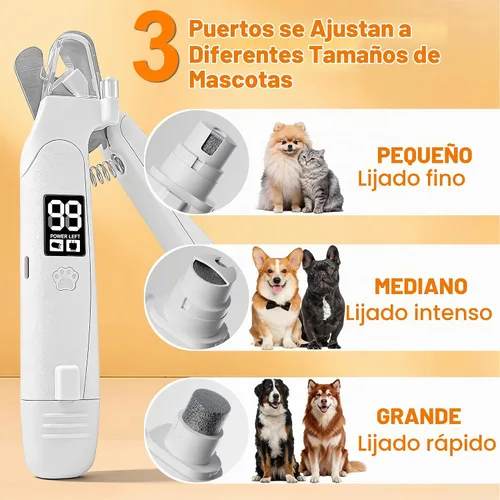 Vista 4 de Cortaúñas y amoladora para perros con luz LED