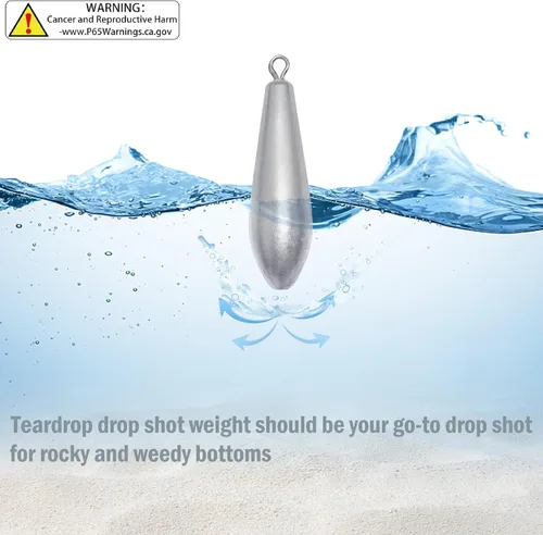 Vista 5 de Pesas de pesca Drop Shot Sinkers para pesca de agua dulce en agua salada