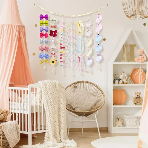 Vista 5 de KLOGTSIND Exhibición Colgante de Fotos de Macramé, Decoración de Pared Boho, Porta Tarjetas Navideñas con Cadena de Luces, Colgador de Fotos con 50