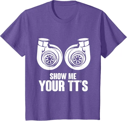 Vista 38 de Funny Show Me Your TT's Twin Turbo Car Racing Camiseta, Negro, S
