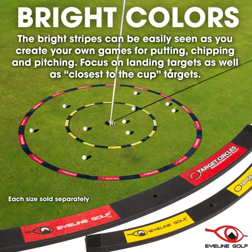 Vista 3 de EyeLine Golf Target Circle as Training Aid – Ideal for Chipping and Pitching – Super Thin with Foldable Configurations. Bright Color Markings Easy