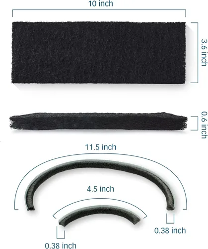 Vista 3 de PET STANDARD Filtros de carbono de repuesto y 1 juego de tiras de sellado de repuesto compatibles con la caja de arena autolimpiante para gatos