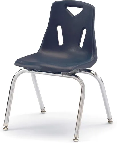 Vista 13 de Berries silla apilable con patas cromadas