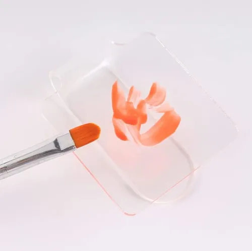 Vista 5 de Paleta de mezcla de maquillaje de mano, paleta de mano de maquillaje, paleta de manicura de uñas acrílicas, paleta de sombra de ojos, paleta