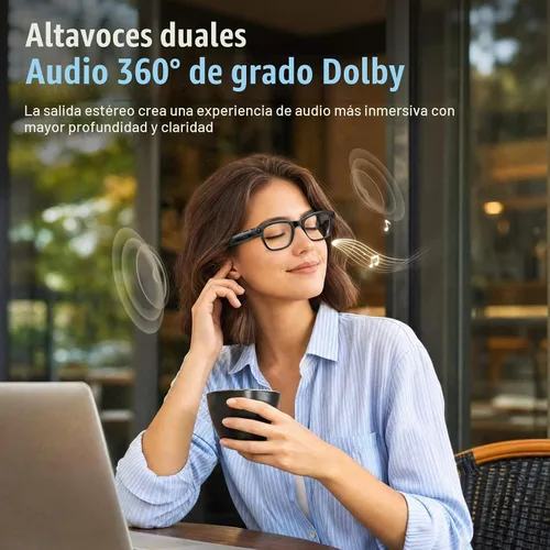 Vista 4 de Gafas inteligentes AI de 32 GB, video EIS y foto de 8 MP, lentes