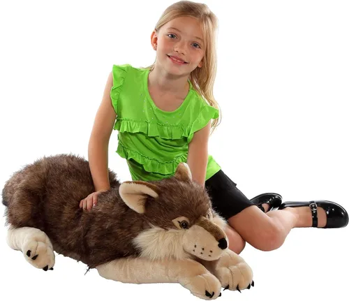 Vista 8 de Wild Republic - Peluche de lobo jumbo, animal gigante de peluche, juguete de peluche, regalos para niños, 30 pulgadas
