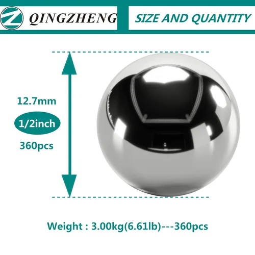 Vista 2 de Z QINGZHENG 360Pcs1/2 "bola de acero Slingshot munición 0.500 in bolas de rodamiento de acero de precisión