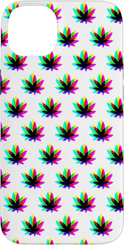Vista 15 de Funda para iPhone 13 Pro Max Weed Pattern Colorido Psicodélico Marihuana Cannabis Stoner Case