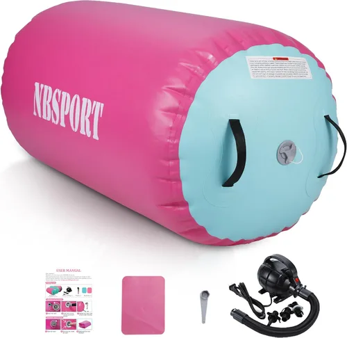 Vista 10 de Air Barrel - Barril de Aire Rodillo de Gimnasia para Entrenador de Flic Flac Hacia Atrás, Colchoneta de Aire con Bomba para Entrenamiento
