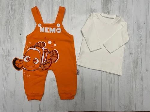 Vista 9 de Finding Nemo - Overol de algodón para bebé con camiseta de manga larga para recién nacidos y bebés, 2 piezas, unisex