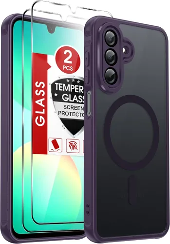 Vista 94 de LeYi Funda para teléfono Samsung-S23: protector de pantalla e imán MagSafe Púrpura