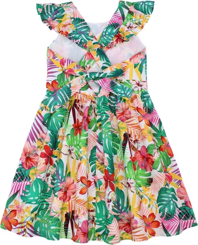 Vista 282 de Vestido de verano para niña, de algodón, con diseño floral