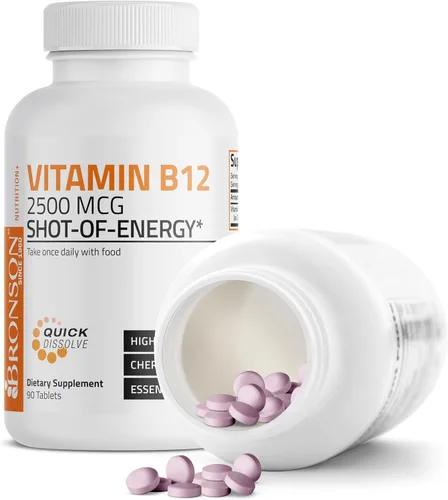 Vista 4 de Vitamina B12 de Bronson, 0,000088 oz, sublingual, de rápida liberación, 1