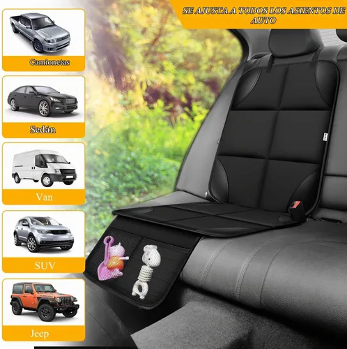 Vista 5 de Meolsaek Protector de asiento de coche para asiento de coche infantil Negro